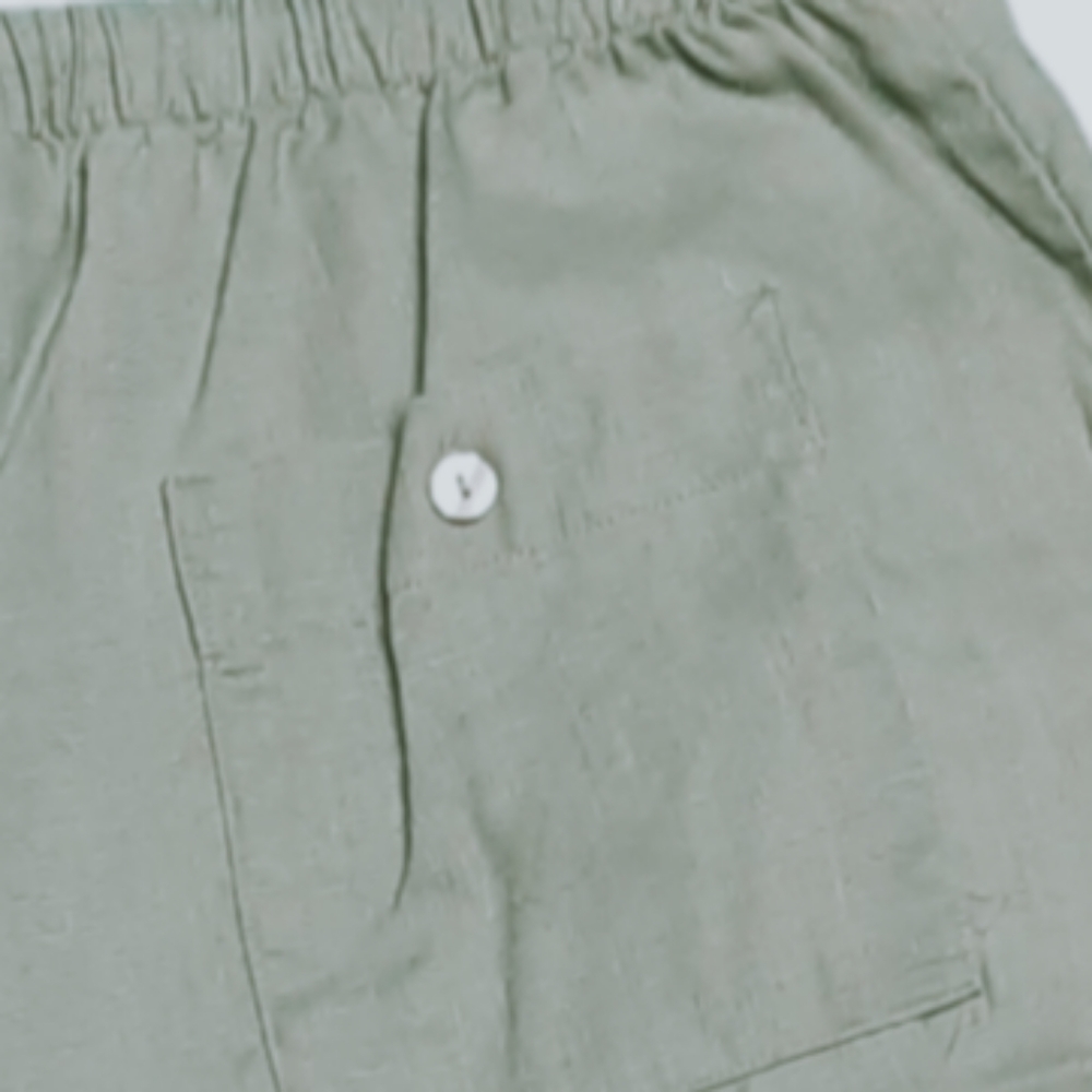 Chadwick's Pale Green Linen Wide Leg Pants SZ 14 - Picture 10 of 10